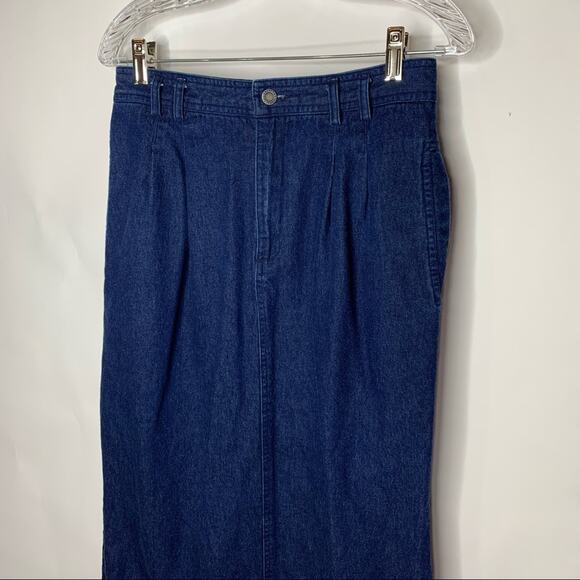Vintage Liz Sport Denim Jean Midi Maxi Skirt 30" waist - Picture 3 of 5